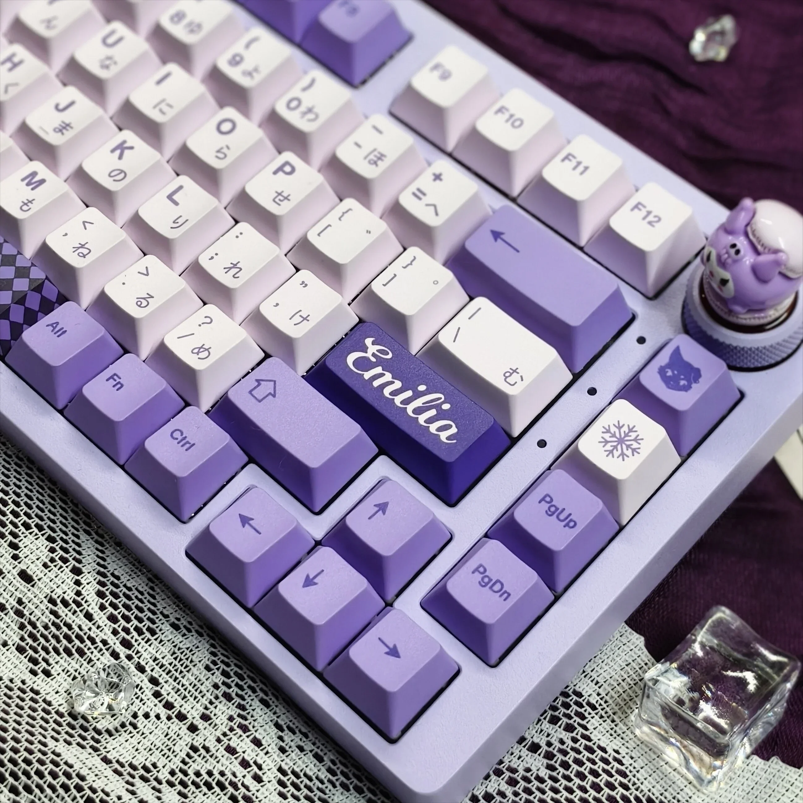 

Mechanical keyboard PBT material Sublimation keycap Ice clean witch theme Original height 61/68/75/98