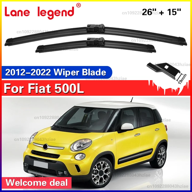 Für Fiat 500L 2012-2022 2013 2014 2015 2016 2017 2018 2019 Wischer Front Wischer Klingen Windschutzscheibe Windschutz fenster Pinsel 26 "+ 15"