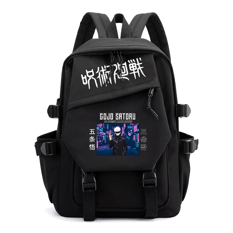 Jujutsu Kaisen Anime Print Mochila para meninas, Estudantes do ensino médio, Saco de lazer para crianças, presente de volta à escola