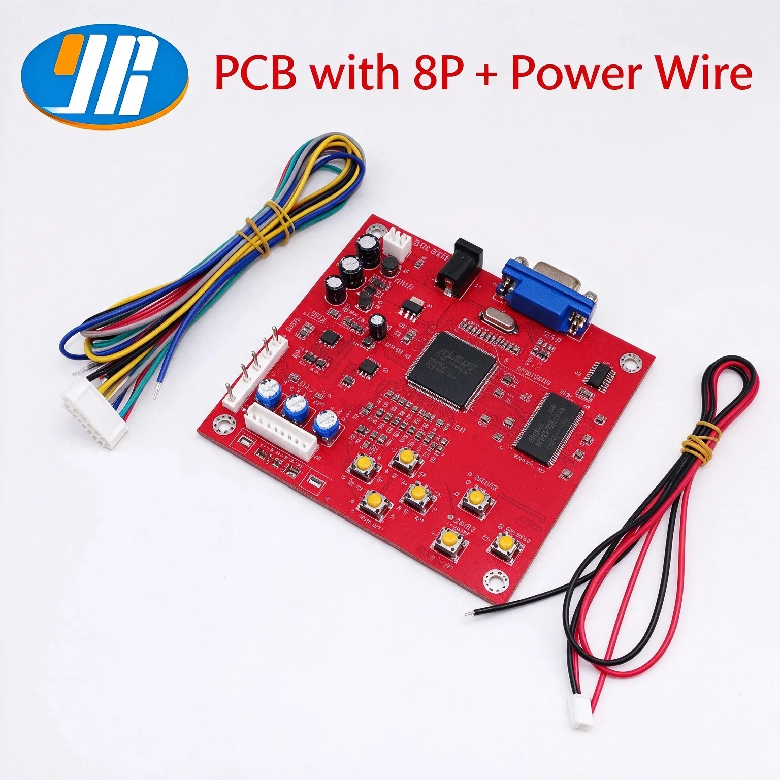 High Definition Video Card Converter: Arcade Fighter Low Resolution to High Resolution Red Classic Model Tube to LCD