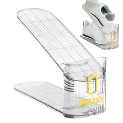 Adjustable Shoe Stacker Shoe Organizer Doublelayer Footwear Support Slot Shoe Slot Organizer Space Saver for Closet Organization