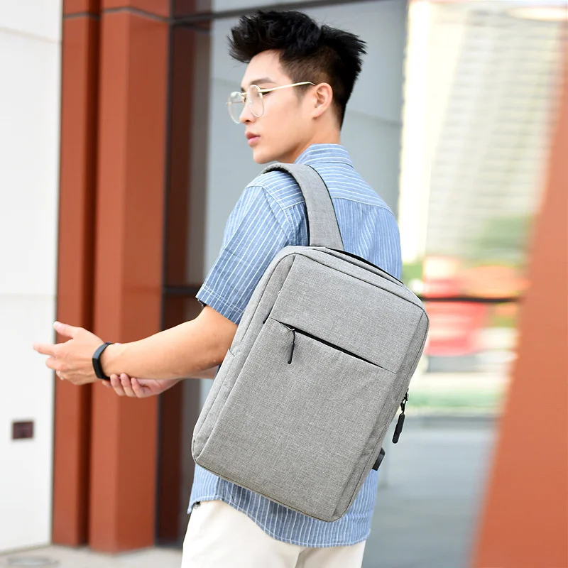 backpack new simple USB rechargeable backpack men's and women's leisure business computer bag