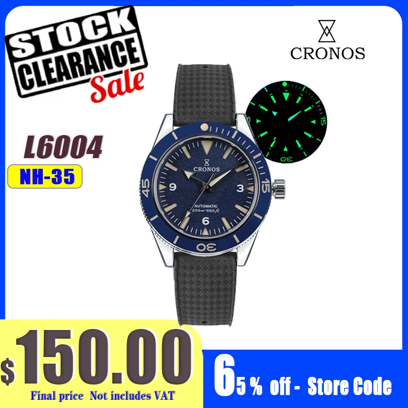 Cronos Sea Master 300 Diver Men Watches Sandwich Dial Automatic
