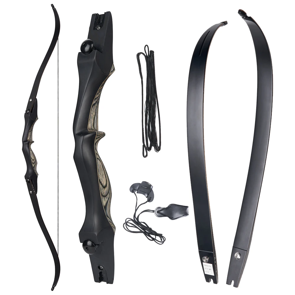 

Toparchery 25-50lbs ILF Recurve Bow Tech Wood Insert Limbs 62inch Take-Down Bow For Outdoor Hunting Practice