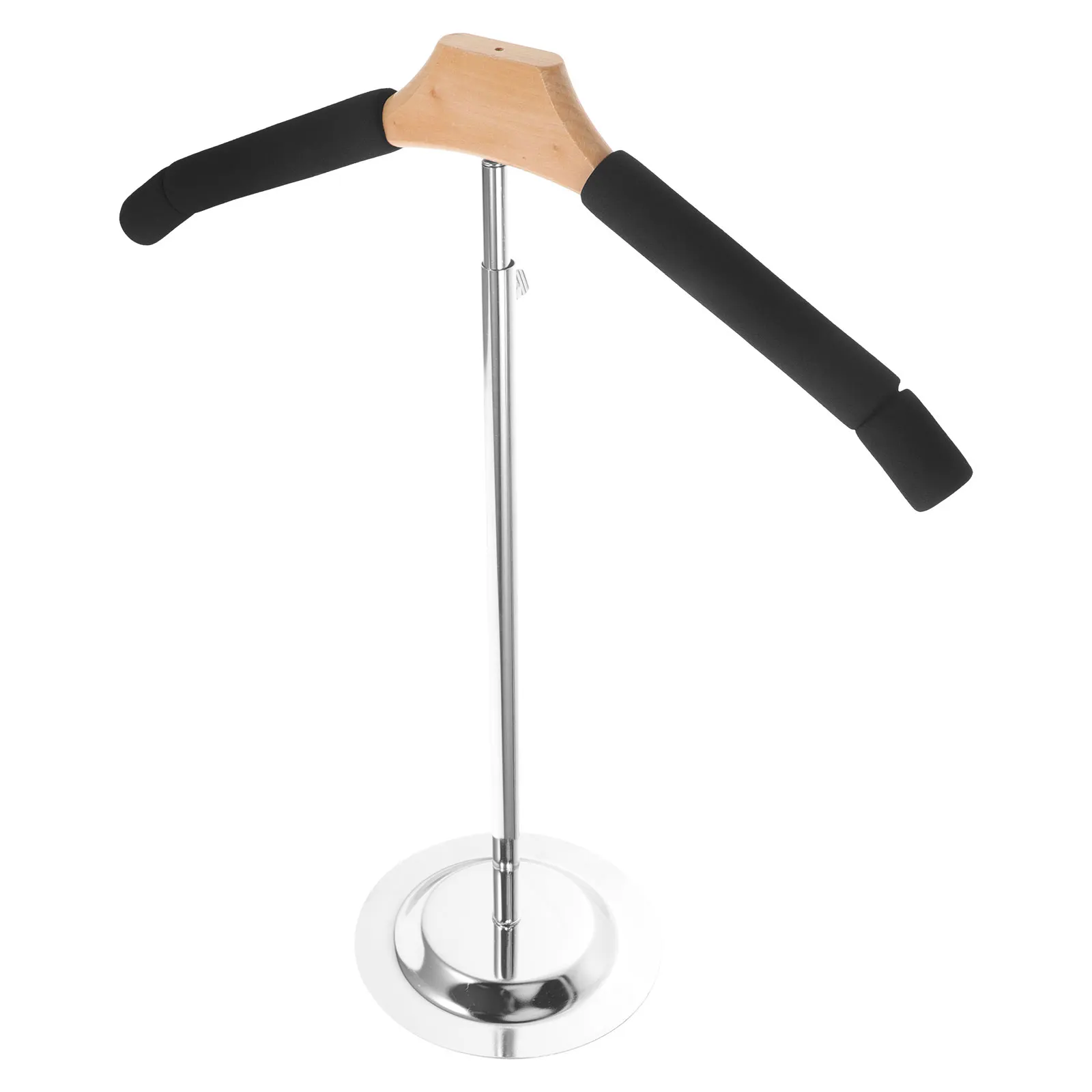 

TT Type Clothes Rack Stainless Steel Hanger Foam Wood Material Clothing Display Stand T Shirt Holder Durability Reliable Easy