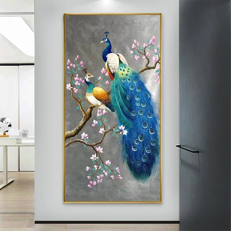 Peacock Magnolia 5D Diamond Painting DIY Full Diamond Embroidery Gifts Restaurant Office Home Decor Diamond Cross Stitch Kits