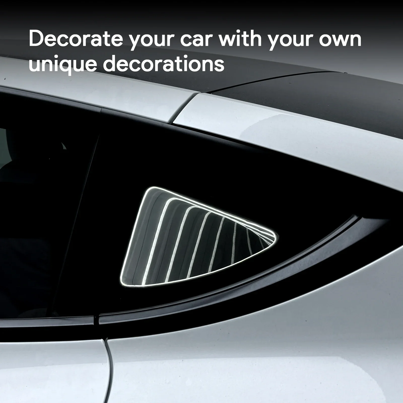 

Rear Triangle Window LED Light Bar for Tesla Model Y 2019-2024 Metal Ambient Strip Plug & Play Interior Atmosphere Lighting Kit