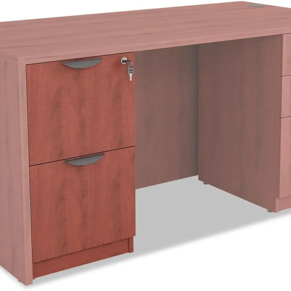 Medium Cherry 2-Drawer Full Pedestal, 16x22x28-Inch Valencia Series
