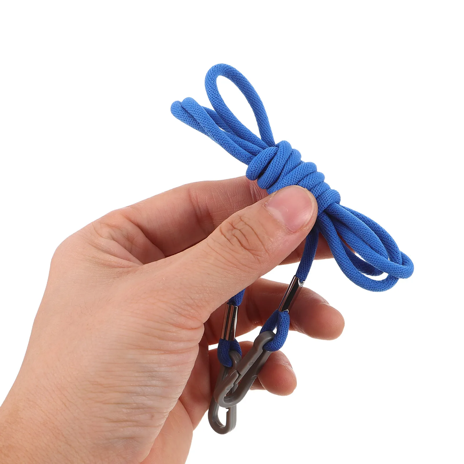 

4Pcs Snow Glove Lanyard Blue Nylon Mitten Leash with Anti-Lost Clip Adjustable Strap for Glove Suspension