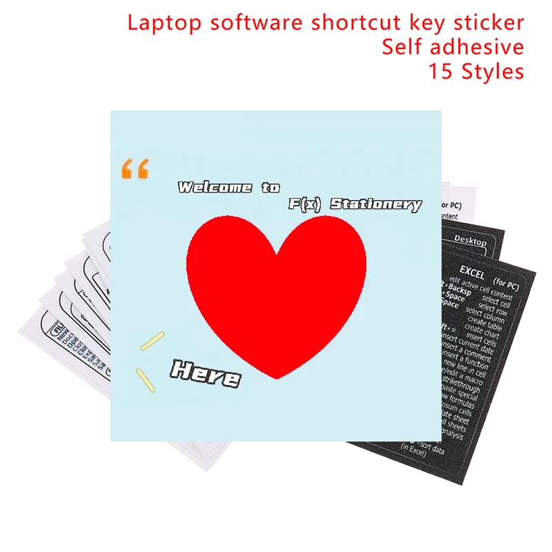 

Наклейка с клавишными комбинациями для Windows PC, ноутбуков, настольных ПК, MACBOOK, наклейка с клавишными комбинациями для программного обеспечения ноутбуков-F(x)