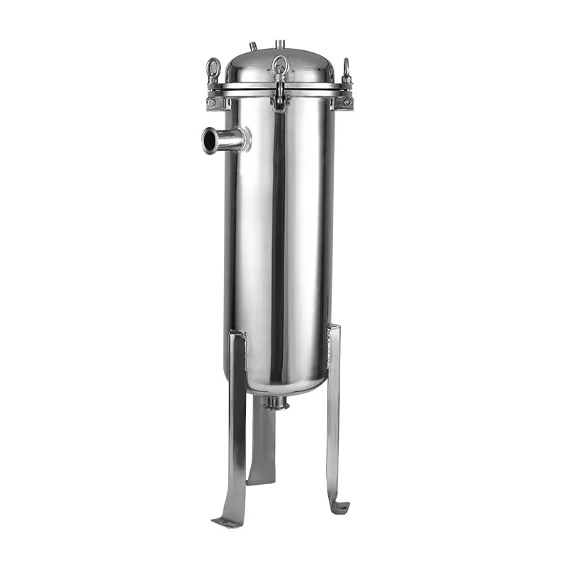 Bag type sanitary filter large 304 stainless steel fluid filtration equipment oil food external polishing filter wholesale