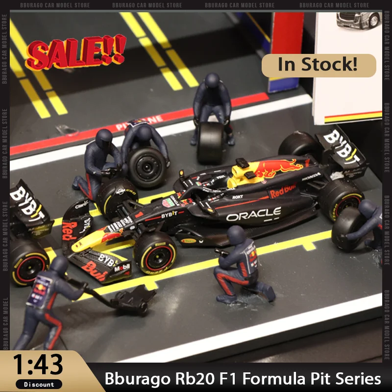 

Новинка в наличии Bburago 1:43 Sf24 Rb20 Mcl38 W15 F1 Formula Pit Series, миниатюрные литые украшения из сплава, игрушки на заказ, подарок для детей