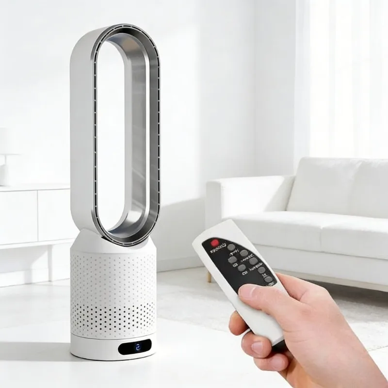 

Бесшумный напольный вентилятор-башня 2026 года без лопастей, 20 дюймов, с пультом ДУ, интеллектуальное управление, низкий уровень шума, для дропшиппинга