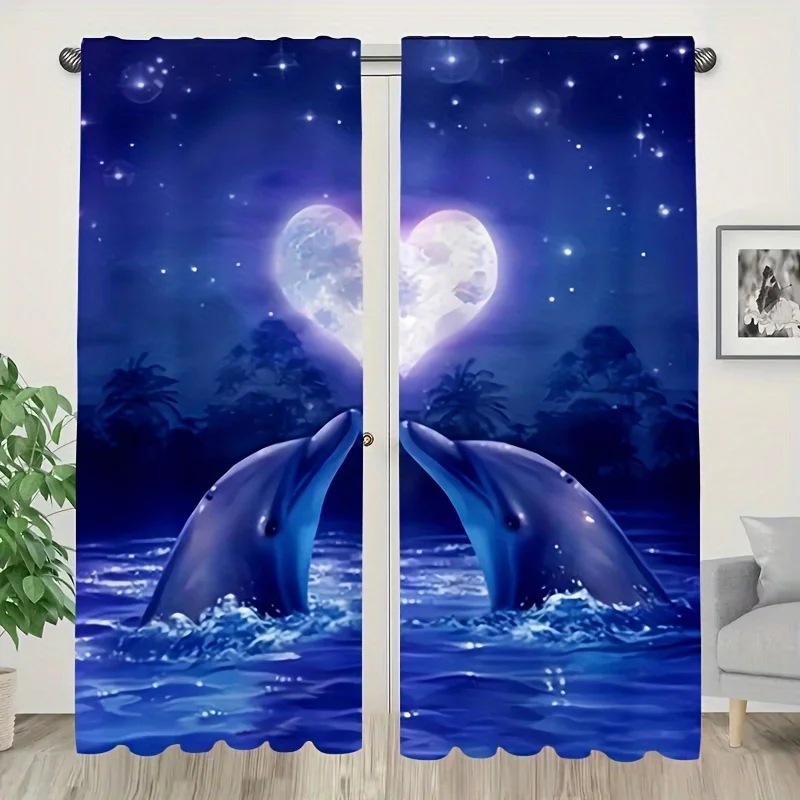 2 Panels/Set Alphabet Printed Curtain for Bedroom and Living Room 41.3inx90.5in Curtain Heat Noise Reduction Light Window Treatm
