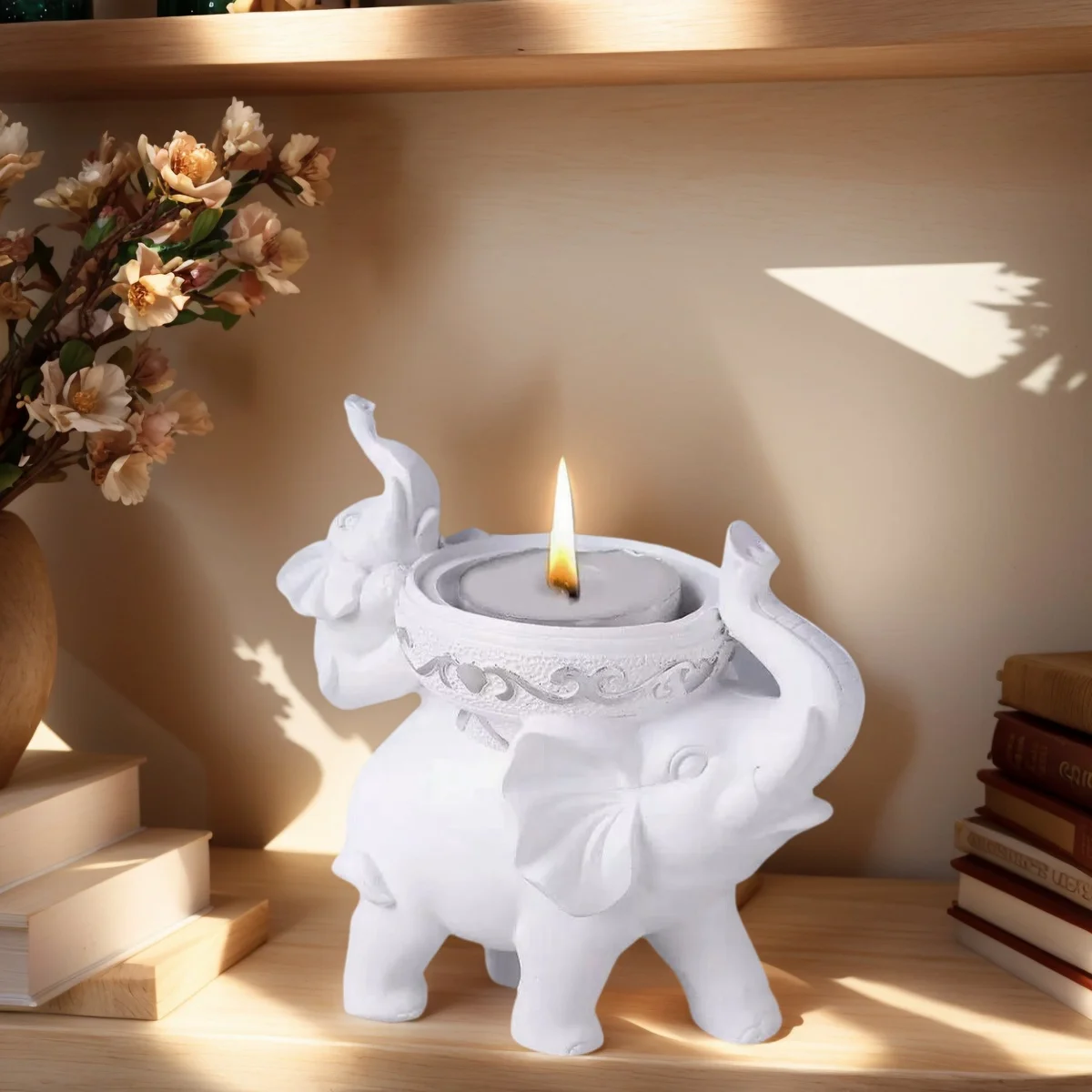 Elephant figurine, fun candy tray, key bowl, home décor table, figurine, sundries, containers, accessories, storage box, desk, b