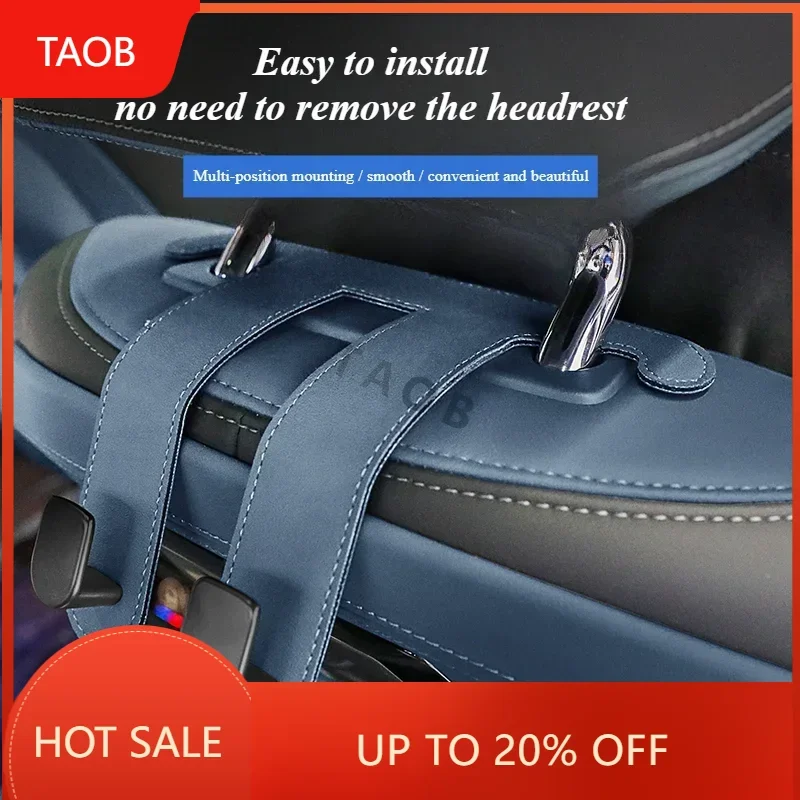 New High Quality For BMW New 5 Series I5 2024 2025 Car Leather Seat Back Hooks Multifunctional Rear Row Storage Organizer Headre