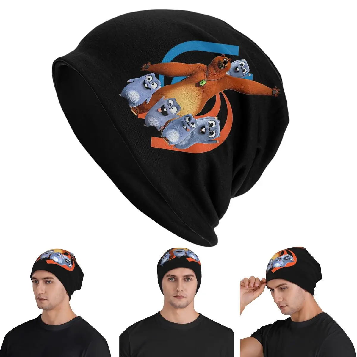 

Bear And Lemmings, Toddler Crew Neck Skullies Beanies Hats Warm Autumn Winter Outdoor Cap Knitted Bonnet Caps for Men Women