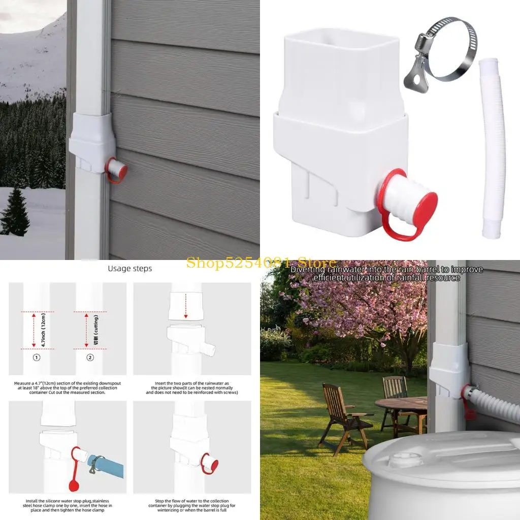 

Система соединителей дождевых бочек AXYC для водосточных труб, подходящих для портов с двойной резьбой