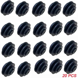 20PCS Black Bobbins Insulator For Flat Bar And Square Tube for Animals Garden Villas Poultry Electric Fence Plastic Insulators