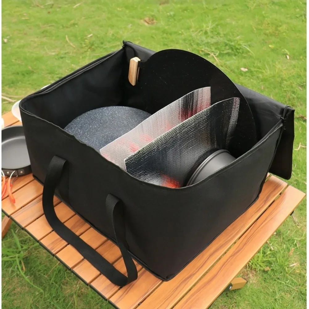 

Waterproof Camping Cookware Bag Designed for Two Stoves Five Gas Cans Two Cookware Sets and Small Cooking Accessories