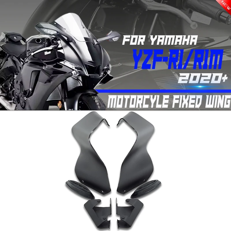 

For Yamaha YZF-R1 YZFR1 YZF R1 GP 2020-2025 ABS Motorcycle front fixed wing spoiler side wing aerodynamic aileron side winglet