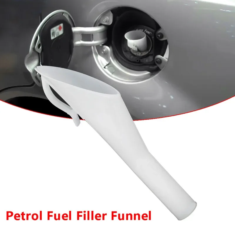 1x Petrol Fuel Filler Funnel Fit for Ford Vehicles B-Max Ecosport Fiesta Focus MK III Grand C-Max White Plastic Oil Funnel