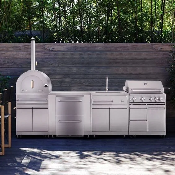 

"Artisan Custom Кухня для барбекю из нержавеющей стали 304, уличная кухонная раковина