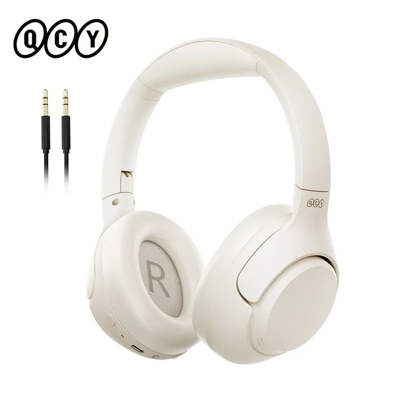 QCY H3 ANC draadloze hoofdtelefoon Hi-Res audio over-ear headset 43dB hybride actieve ruisonderdrukking Bluetooth 5.4 gaming-oortelefoon