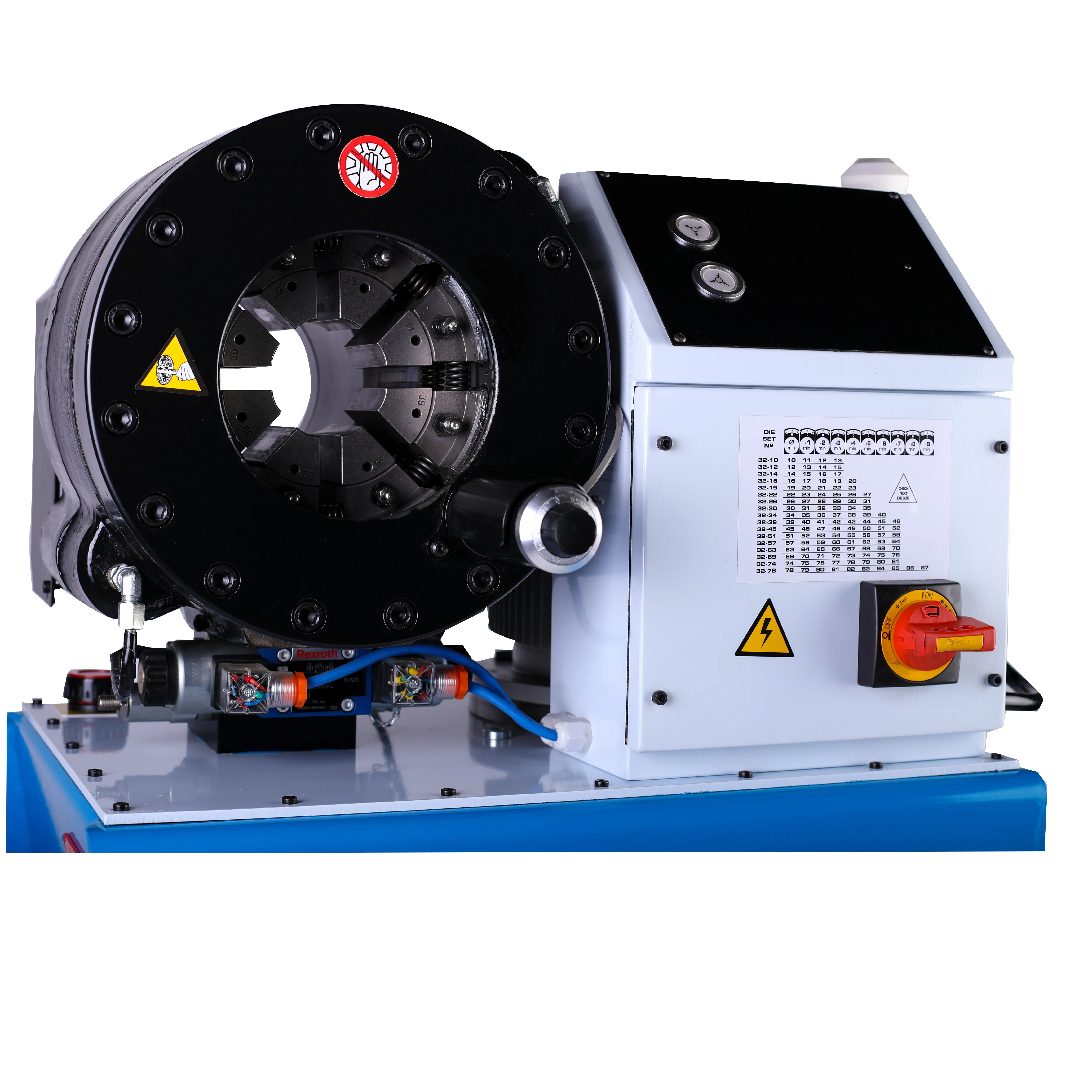 P32 Automatic 1/4-2 Inch High Pressure Hydraulic Hose Crimping Machine with Siemens PLC Control Pump & Motor 560T Force