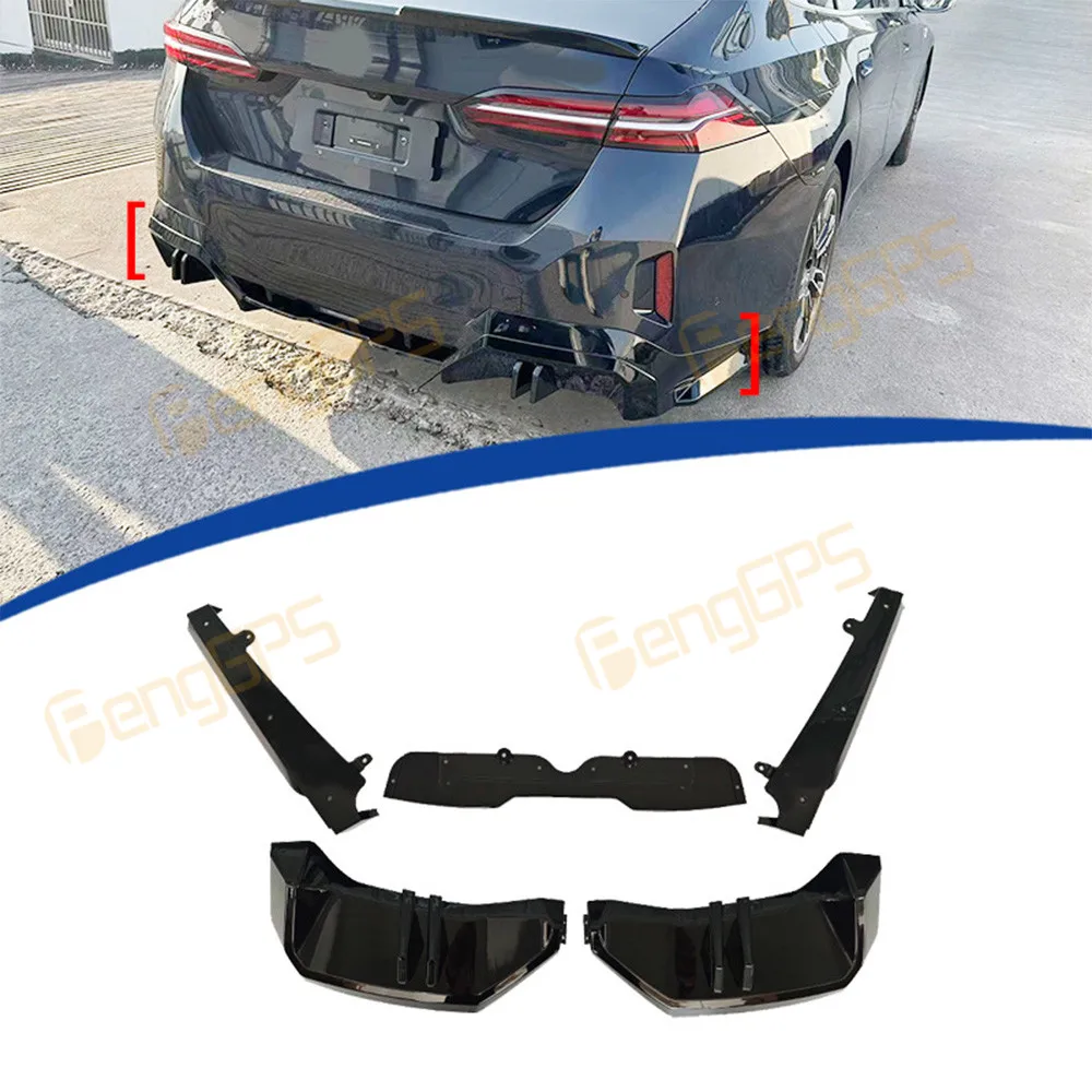 

Car Rear Lip Spoiler For 5 Series G60 2023 Gloss Black Rear Bumper Diffuser Lip MP Style ABS Car Tuning Accessories