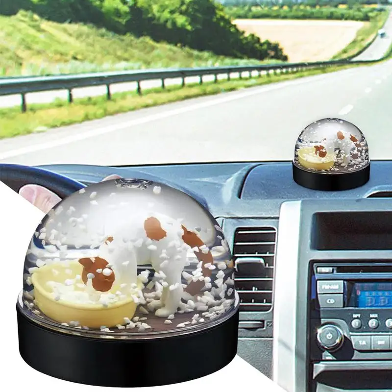 Cat Litter Snow Globe Sturdy Realistic Snow Globes High Transparency Car Ornaments Animal Figures for Family Friends Colleagues