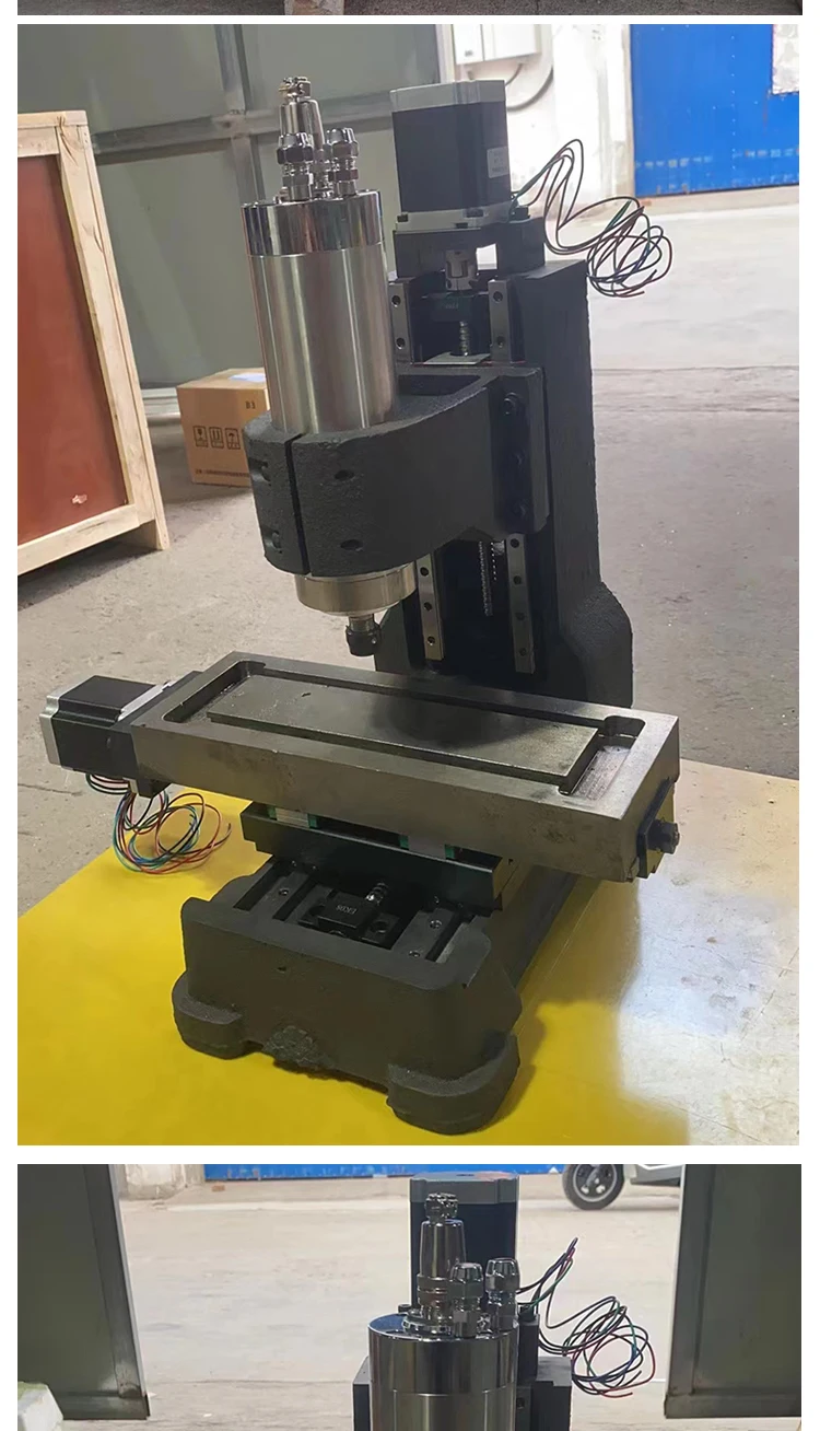 Small and fully automatic CNC square rail high-precision five axis metal unpowered spindle for cast iron engraving machine