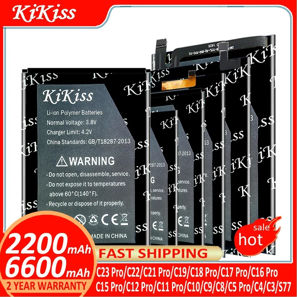 KiKiss Battery For Oukitel C23 C22 C21 C19 C18 C17 C16 C15 C12 C11 C10 C9 C8 C5 Pro C4 C3 S77