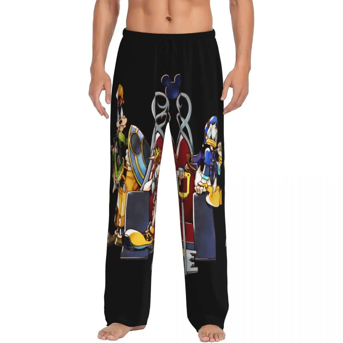 

Custom Printed Men Anime Game Kingdom Hearts Pajama Pants Sleepwear Sleep Lounge Bottoms with Pockets