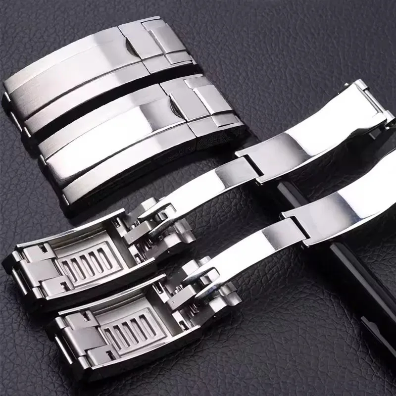 Watchband Clasp 9x9mm for Rolex 904 Stainless Steel Fine-tuning Pull Button Watch Buckle for DAYTONA SUBMARINER GMT Yacht-Master