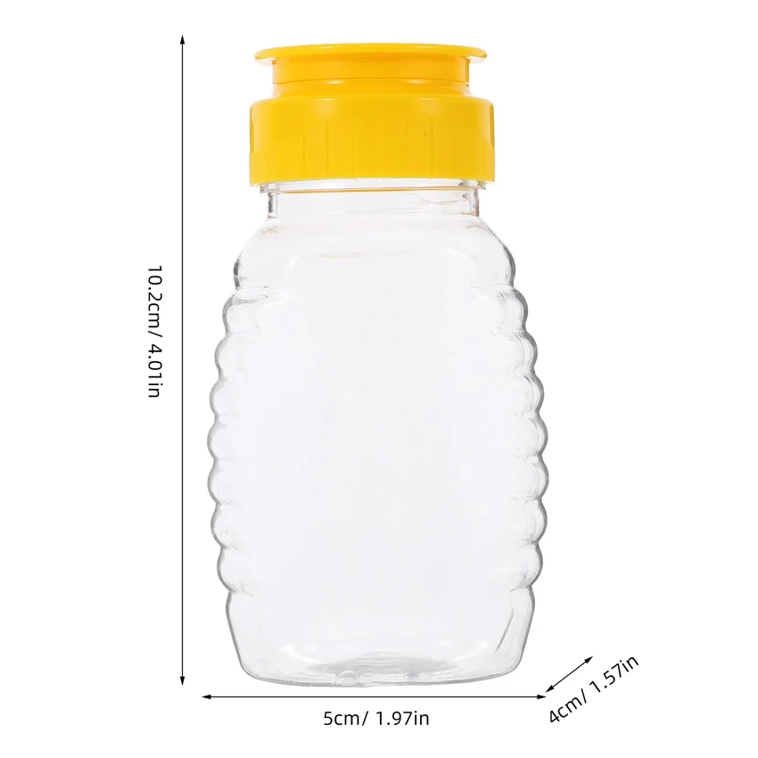 60 Pieces Plastic Honey Bottle 100ML Squeezable Bottle Silicone Valve Cap Food Grade PET Honey Dispenser Honey Jar 3.5oz