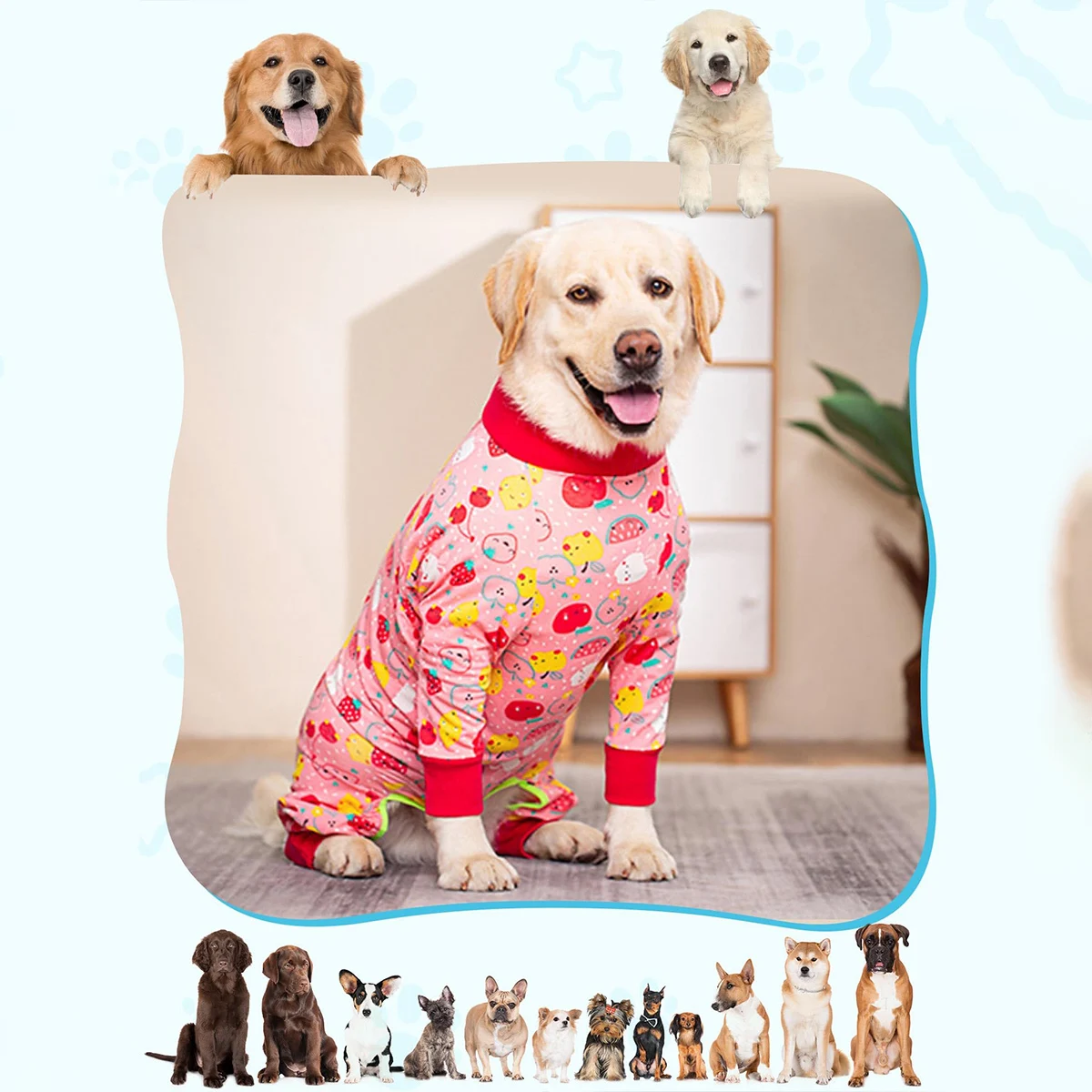 Big Dog Clothing Labrador Medium and Large Dog Spring and Summer Clothing Dog Sun Protection Clothing Anti-Fat Four-Legged