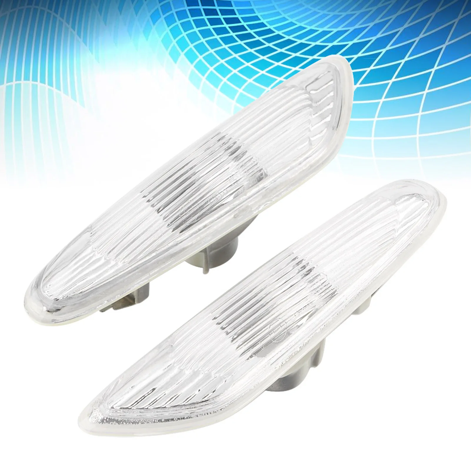2pcs Side Marker Turn Signal Lights No Bulb for E90 E91 E92 E93 3 Series 2006-2011 (White) Turn Indicator Light