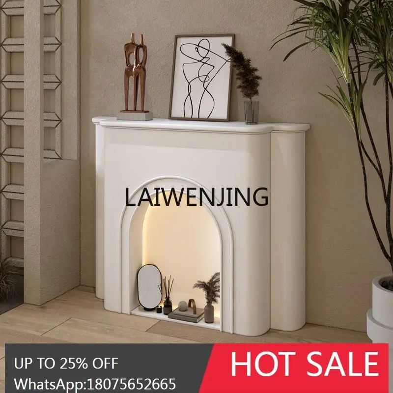 LYY cream wind luminous Nordic white decorative cabinet photography living room simple wind porch cabinet