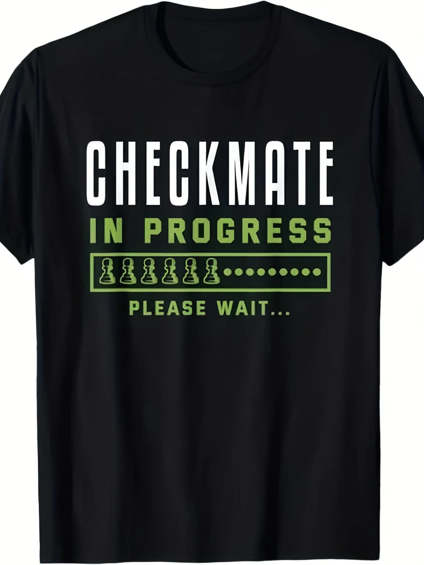 Men's Fun Chess T-Shirt - Chess Board Pattern T-Shirt - Chess Player Apparel - Green Chess Pattern Shirt - Sizes S-3Xl - Table Game Clothing Suitable for Competitions and Casual Wear - Perfect Gift for Chess Players - Retro Chessboard Design