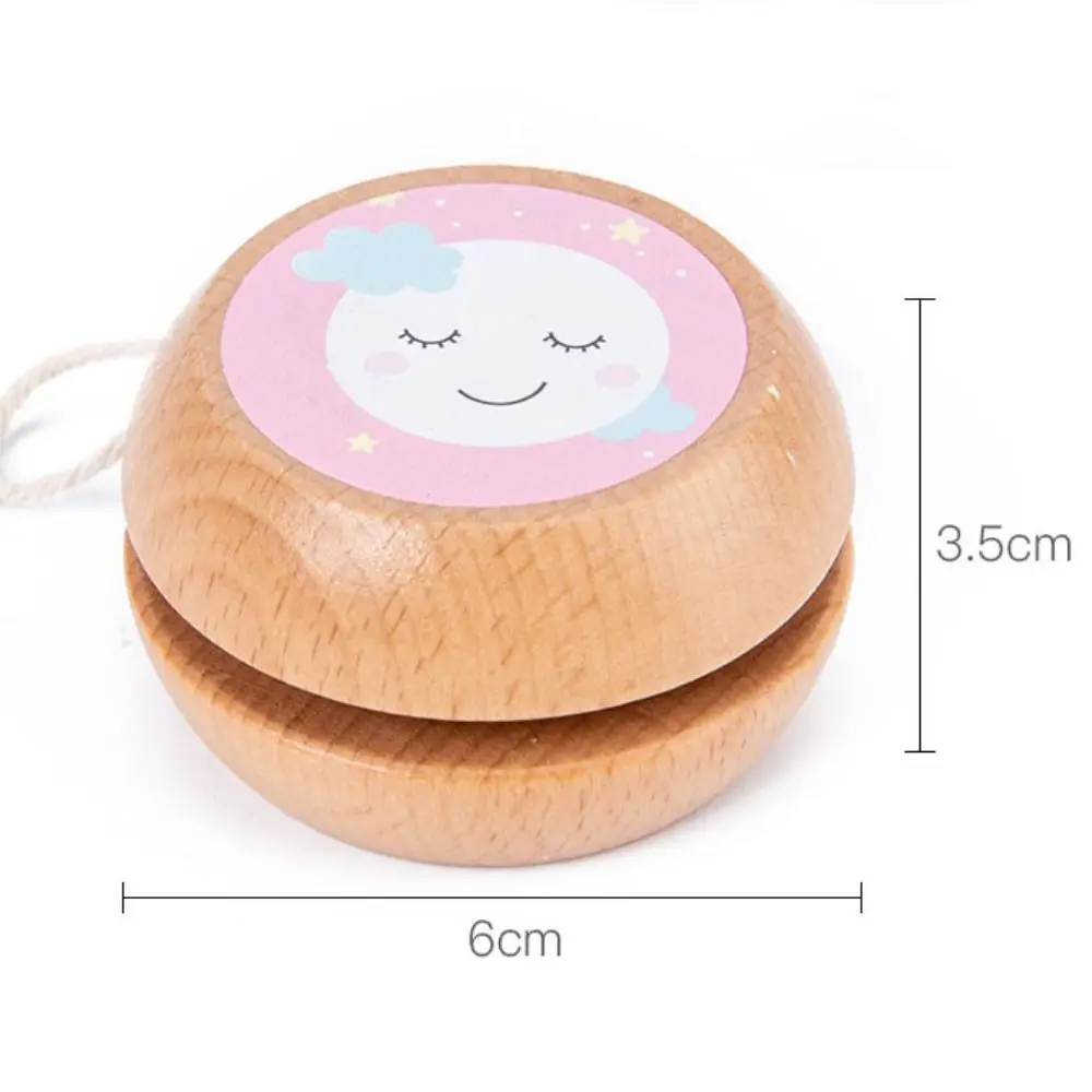 Fashion Wooden 2A Yoyo Toy Brainstorming Beginner Yoyo Ball Concentration Cartoon Children\'s Toys Children