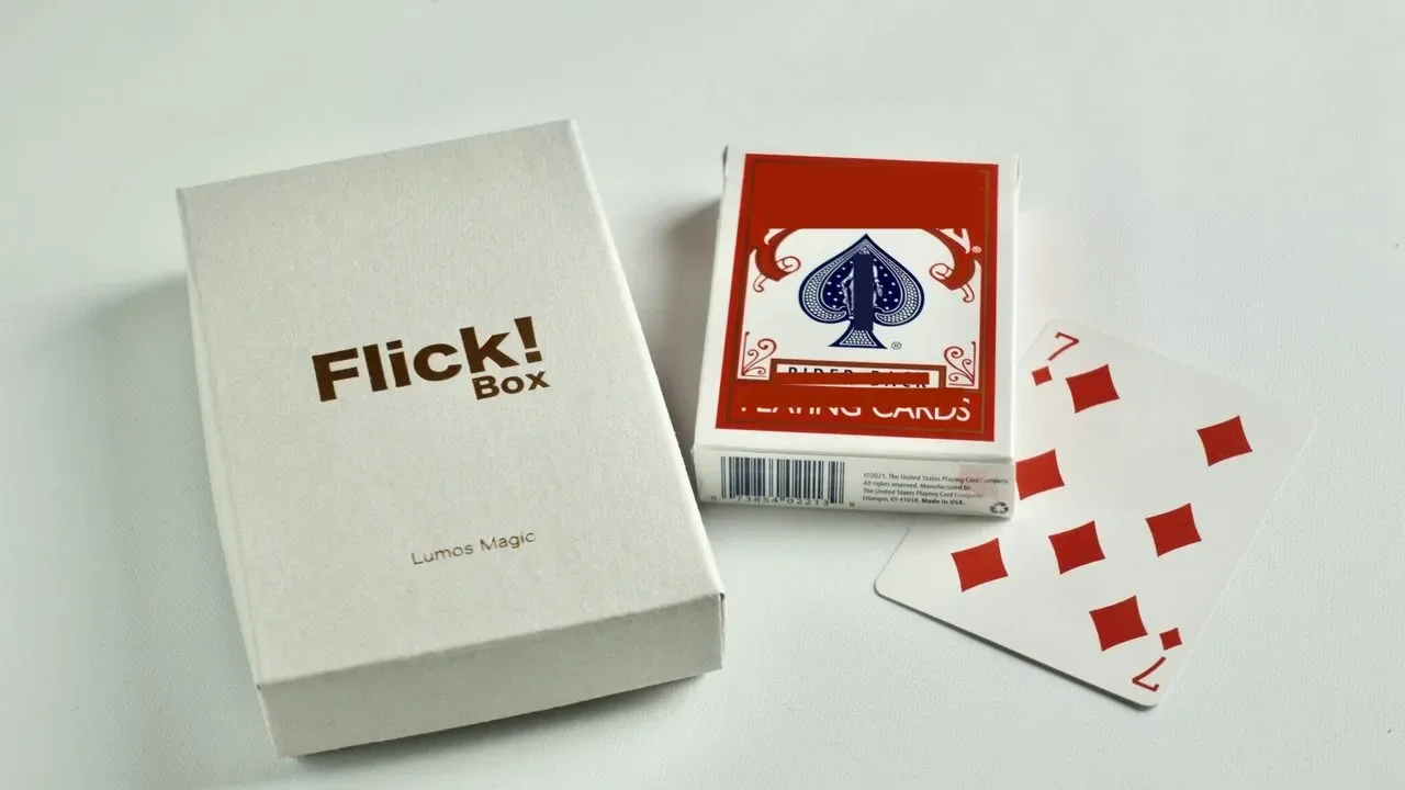 Flick Box By Yuji Enei Card Magic Tricks Color Change Close up Magic Magia Box Transform Utility Device Vanish Visual Prop