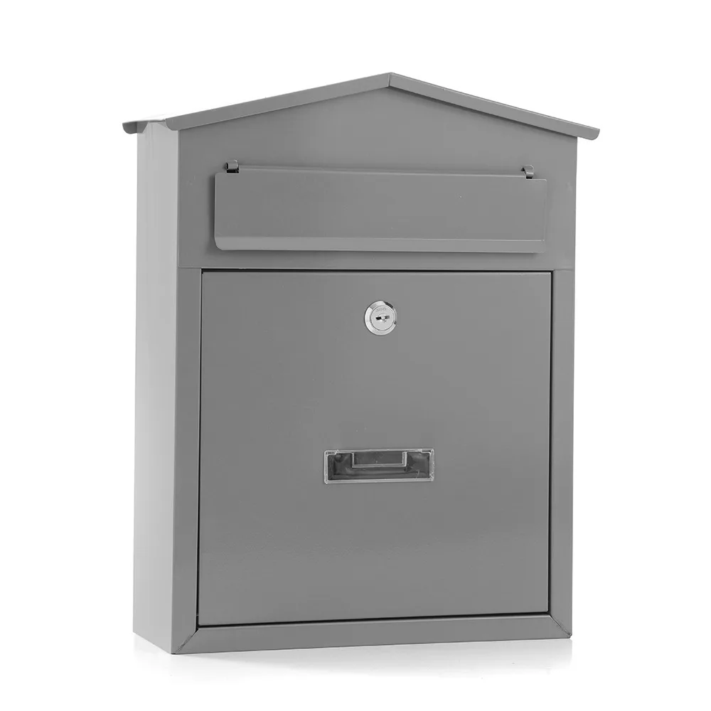Large Capacity Secure Wall-Mounted Mailbox With Key Lock Outdoor Mail Box For House Front Door External Lock Mailbox Box