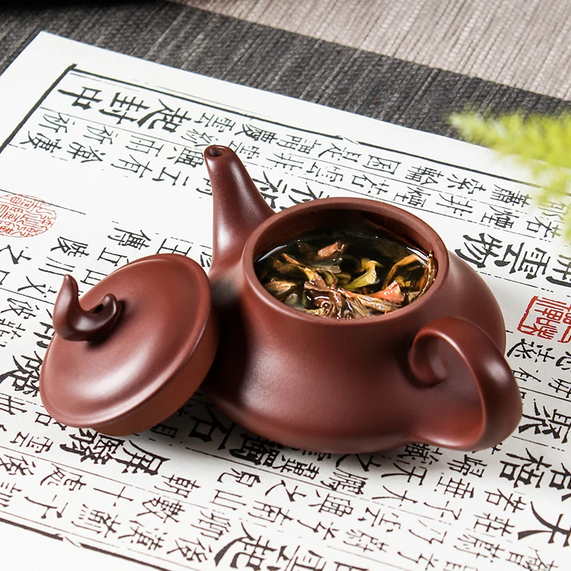 Chaozhou Zhu Ni Hand Pulled Teapot, Handmade Teapot, Kung Fu Tea Kettle, Interruptible Water