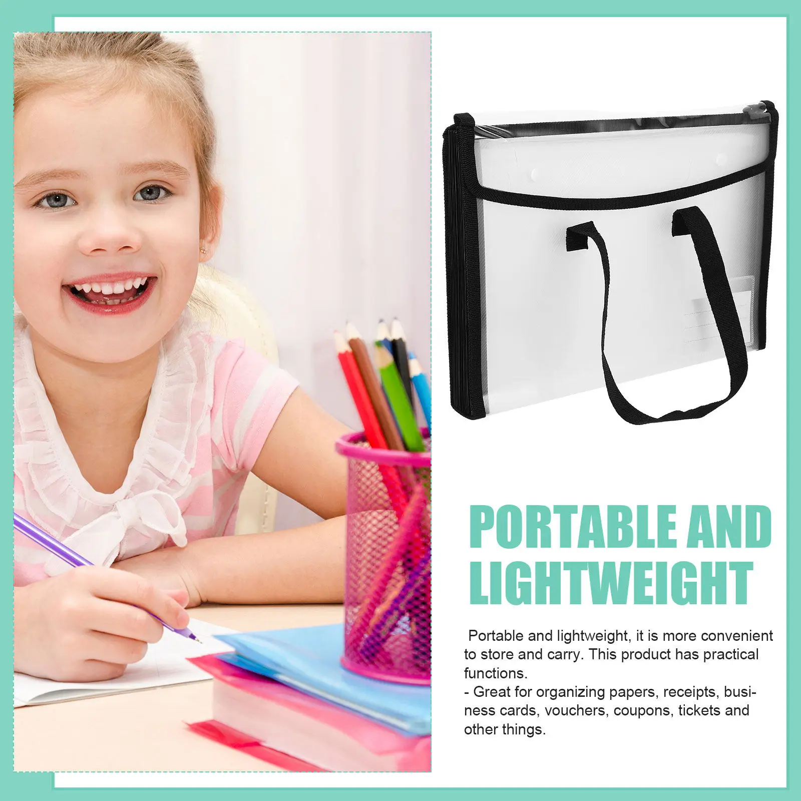 

Пластиковая папка-органайзер для документов, портативная, расширяемая, для хранения чеков, счетов, визиток, многофункциональная