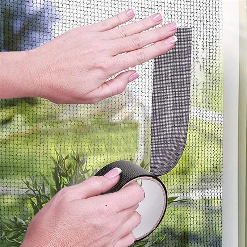 1 Roll Self Adhesive Window Fiberglass Repair Kit Door Net Screen Patch Repair Anti-Insect Mosquito Mesh