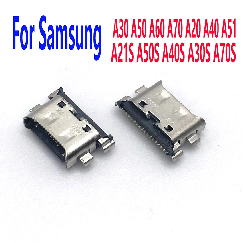 20-100PCS Original USB Charging Port Plug Dock Connector Socket For Samsung  A50S A40S A30S A70S A30 A50  A70 A20 A40 A51 A21S