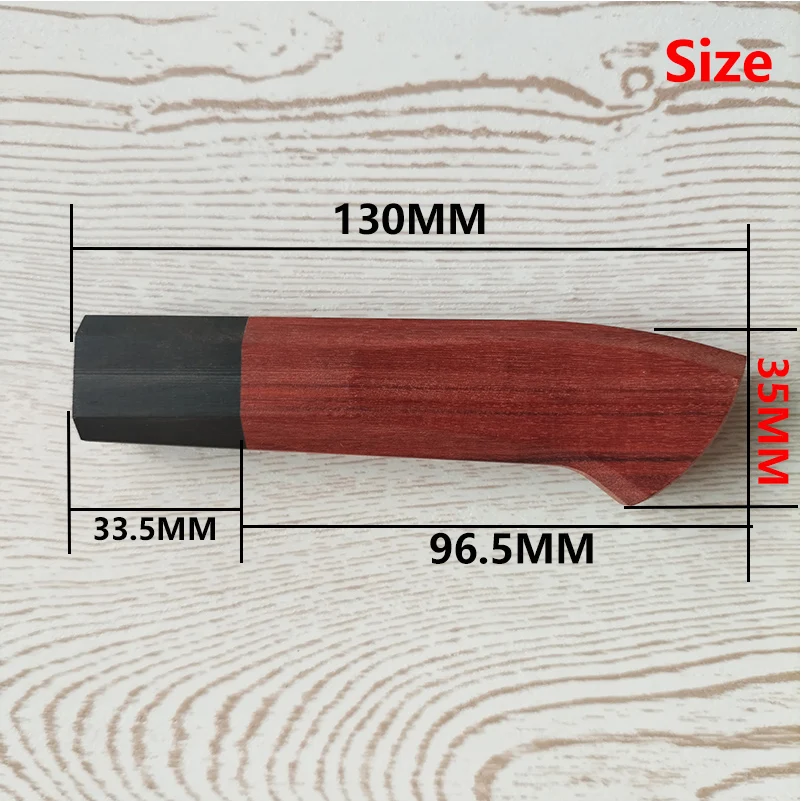 2 Types CNC Natural Solid Wood Material Japanese Style Kitchen Knife Octagonal Wooden Handle Scales DIY Making Accessories Parts