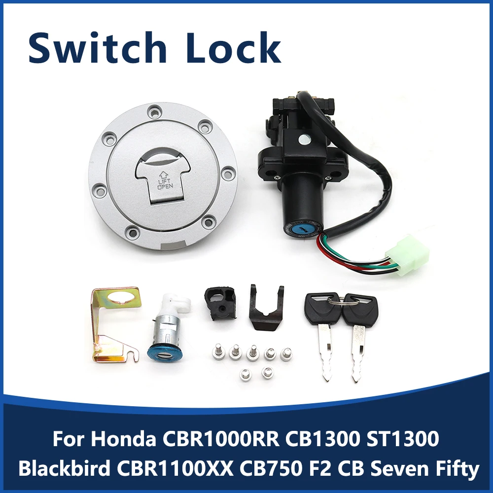 

Ignition Switch Fuel Gas Cap Seat Lock Key For Honda CBR1000RR CB1300 ST1300 Blackbird CBR1100XX CB750 F2 CB Seven Fifty