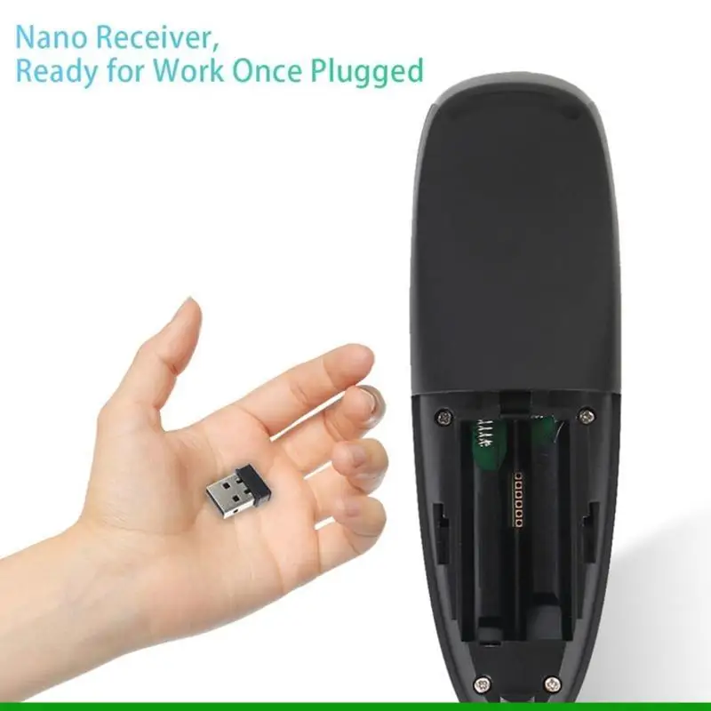 U55C التحكم الصوتي ماوس هوائي التعلم 2.4 جيجا هرتز الأشعة تحت الحمراء للتحكم عن بعد لصندوق التلفزيون أندرويد